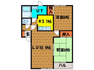 ハイツ富士の物件間取画像